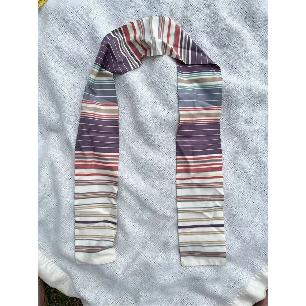 VTG 80s Coastal Resort Stripe Scarf Palm Beach Grandmillennial